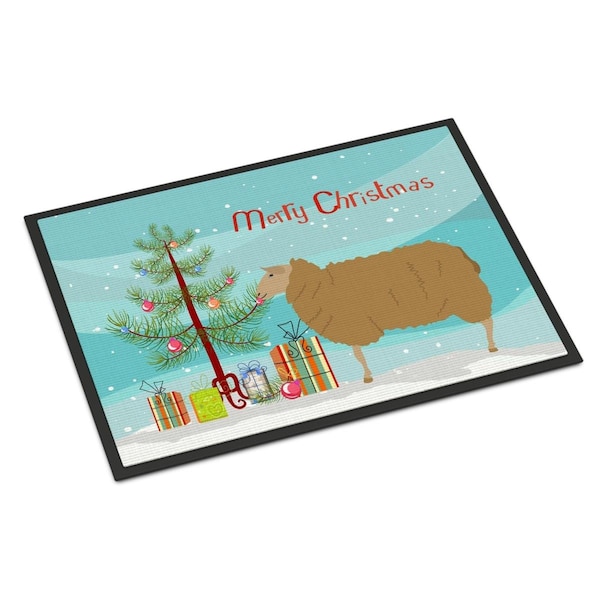 Carolines Treasures East Friesian Sheep Christmas Indoor or Outdoor Mat - 24 x 36 in. BB9344JMAT - main